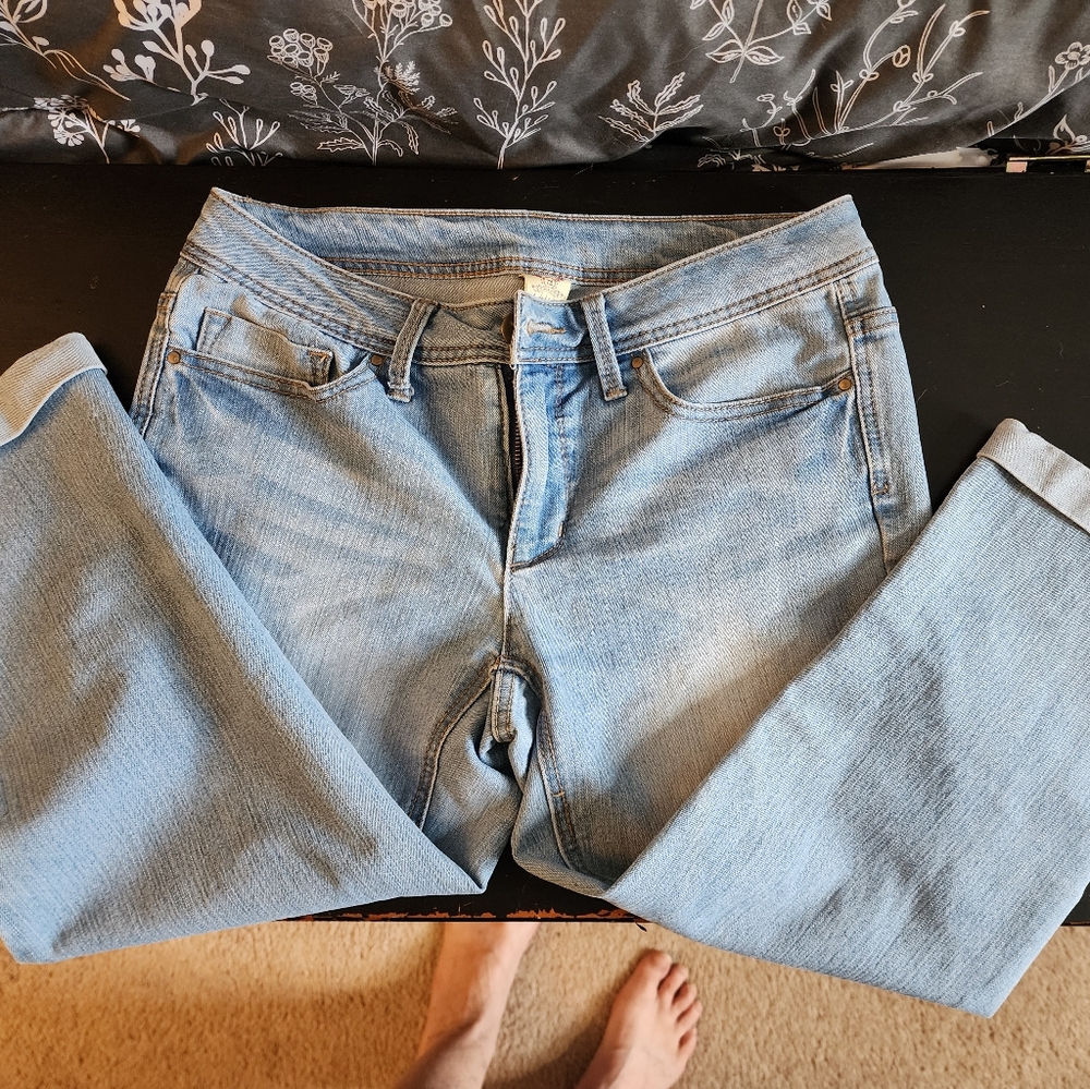 Faded Glory Blue Straight Leg capris